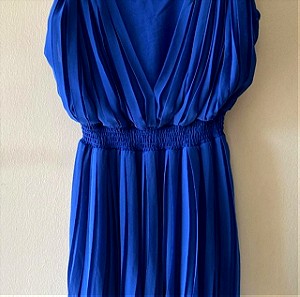 Deby Debo Blue plisse dress with elastic waist Size M