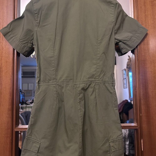 Khaki Utility Cargo Romper Jumpsuit Women’s Size Medium like new