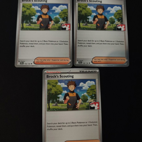 Brock's Scouting JTG 146/159 stamped, 3 cards new