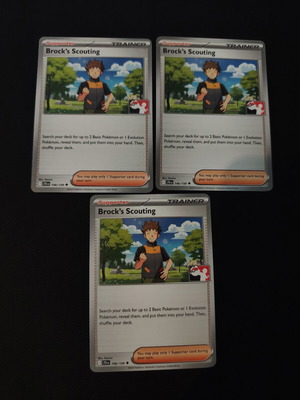 Brock's Scouting JTG 146/159 stamped, 3 cards new