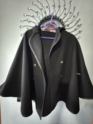 Jacket like coat new, thin with hood, black