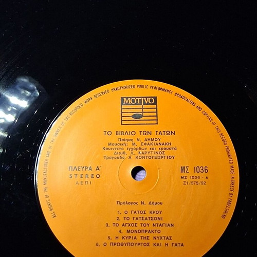 Vinyl To Vivlio Ton Gaton like new, entechno