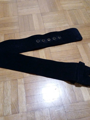 Zara suede belt like new, black with large buckle