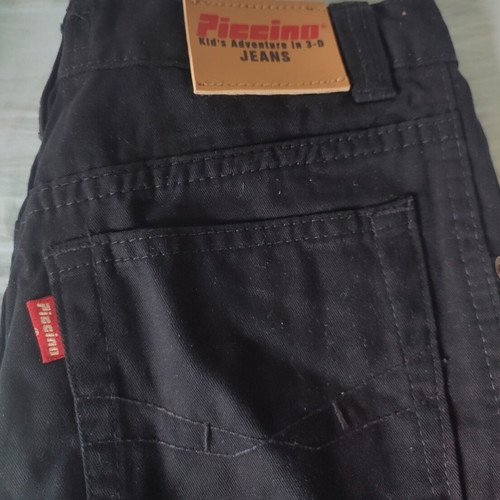Children's black Piccino Piccio denim pants used for boys 12-14 years