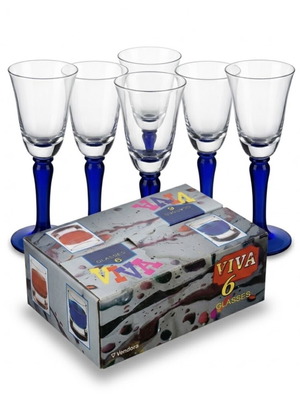 Glass shot glasses new, 2 sets of 6 pieces