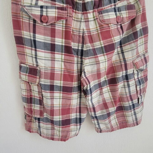 Red Code Cargo Shorts New, 100% Cotton Checked Size L