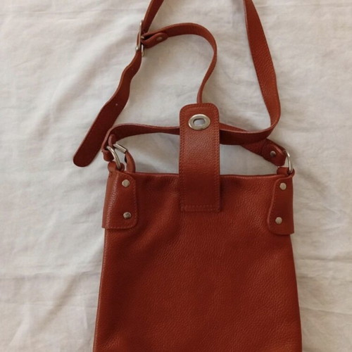 Leather crossbody bag like new, Italian, 26x24x5cm