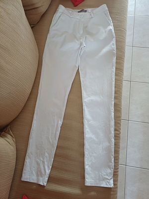 White women's pants Base size XS used, elastic