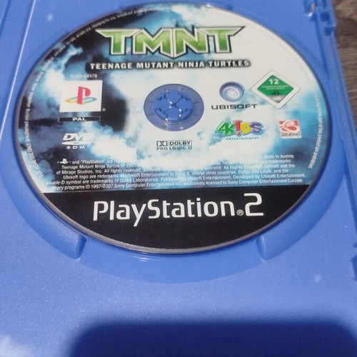 TMNT PlayStation 2 game used with case and scratched disc
