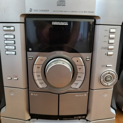 Sony MHC-RG330 Hi-Fi sound system used with 3-disc CD changer