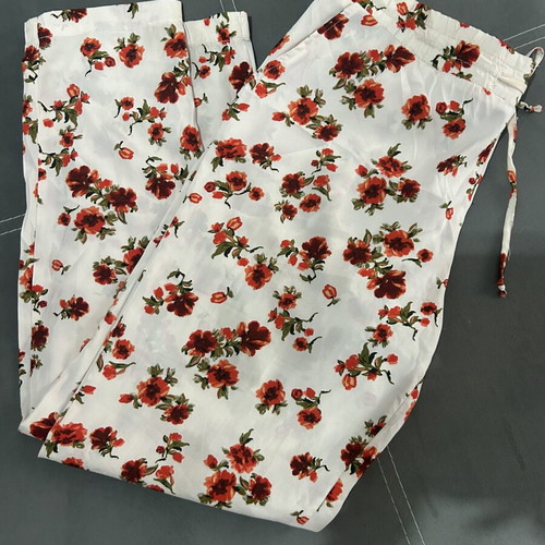 Floral pants beige Terranova like new, comfortable and airy