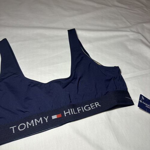 Tommy Hilfiger top swimwear women blue size XS new
