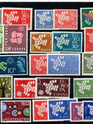 EUROPA CEPT 1961 16 πλήρεις σειρές σε ΜΝΗ