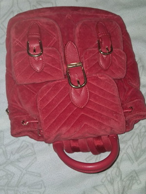 Juicy Couture red backpack with gold details