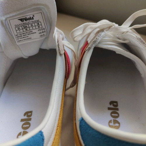 Gola Bullet Trident trainers sneakers like new, size 40, white multicolor