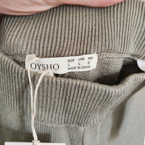 Oysho knitted weave pants new, green, size L