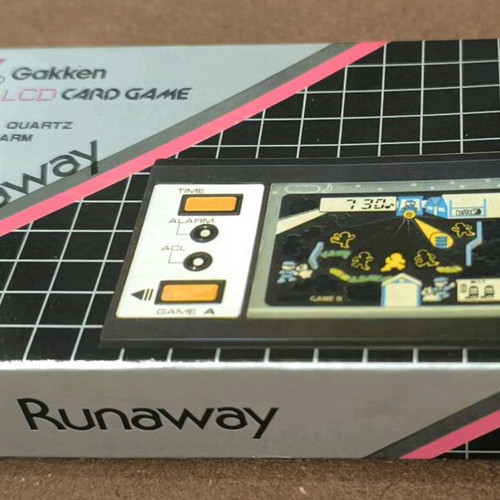 Gakken Runaway LCD Card Game like new, complete in box
