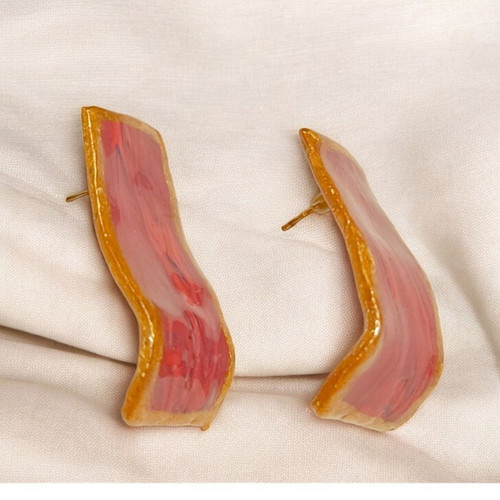 Handmade granite earrings from polymer clay new