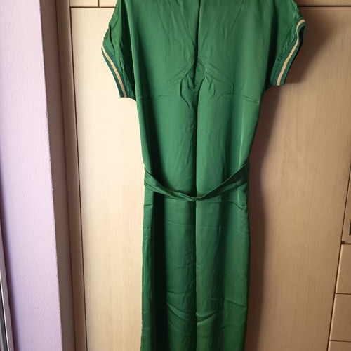 Forel midi dress like new, satin, green, size 4XL