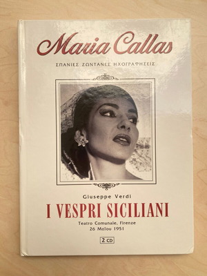 Maria Callas I Vespri Siciliani photo album with 2 CDs like new, classical