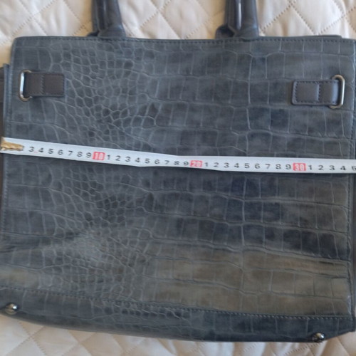 Bpc Bonprix Collection leather handbag new, gray and blue
