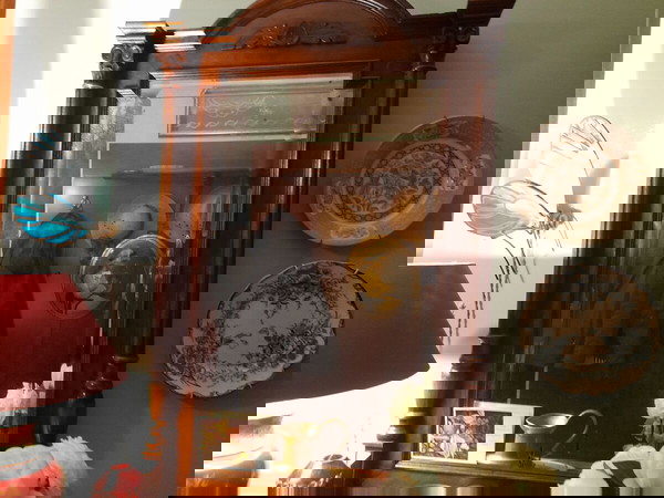 ξύλινος καθρέπτης αντίκα
