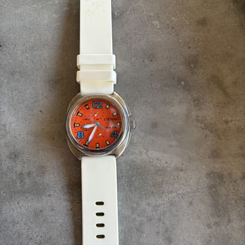 Locman Unisex Watch with Silicone Strap, Titanium Case, Like New