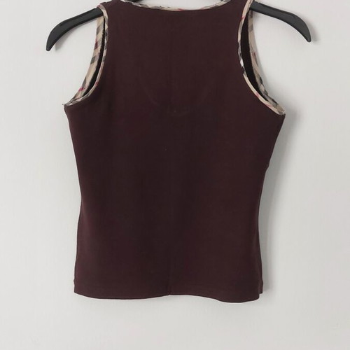 Burberry England Vintage Tank Top M Brown Nova Check, like new
