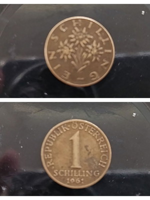 Austria 1 Schilling coin used from 1961