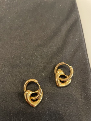Gold-plated stainless steel earrings