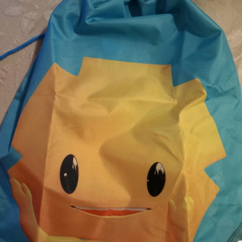 Collectible Yellow drawstring bag authentic, new