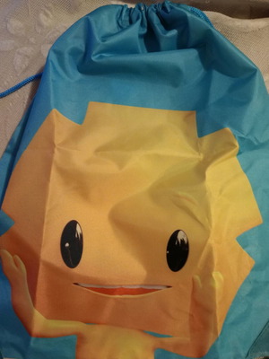 Collectible Yellow drawstring bag authentic, new