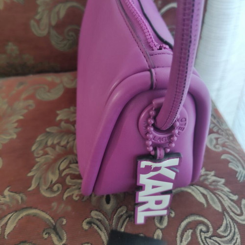 Karl Lagerfeld shoulder bag like new, purple, synthetic leather