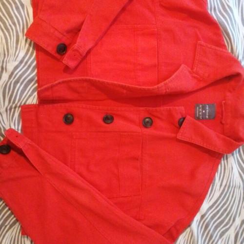 Jean jacket Primark coral like new, size M