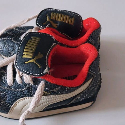Children's shoes used with visible wear