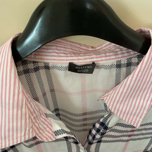 Basler shirt size 50 like new, white and pink
