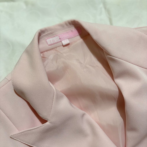 Vintage pink jacket used, size S, short with pockets