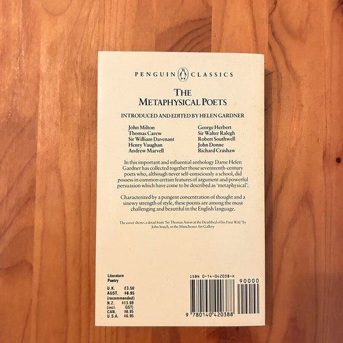 The Metaphysical Poets book, English