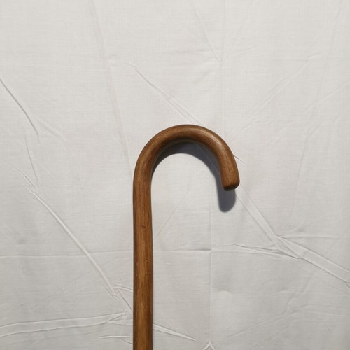 Wooden walking cane used, vintage 1950