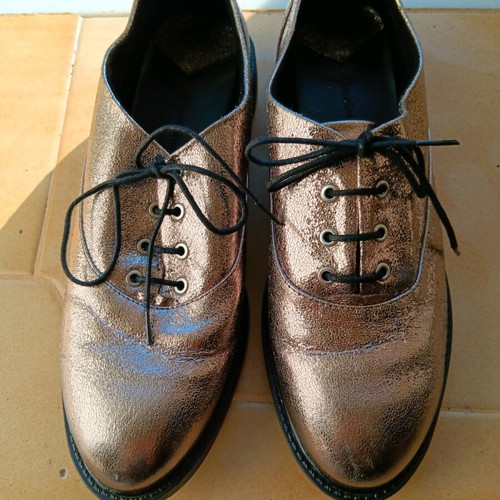 Stradivarius women's shoes used, silver