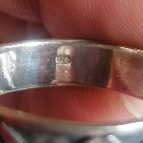 Men's silver 925 wedding ring new with spiral wave pattern no 68 (US 12)