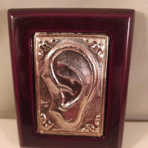 Silver 950 Ear Tama like new, framed