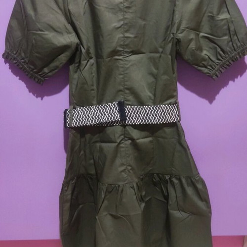 Liu Jo mini dress new, cotton, khaki, size EU32 XS