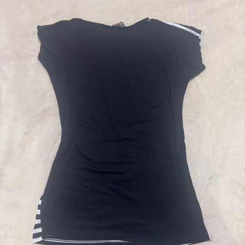 Womens striped shirt like new with gift small backpack