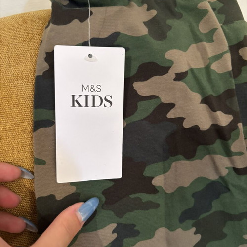 Marks & Spencer Kids Khaki Leggings new, elastic cotton, size 158 cm
