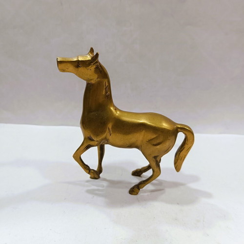 Vintage solid bronze collectible horse 11 cm