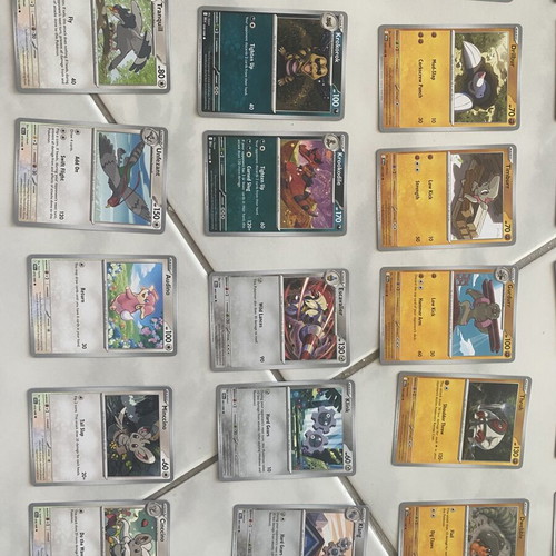 Pokemon cards Scarlet and Violet Black Bolt set, 62 common and uncommon