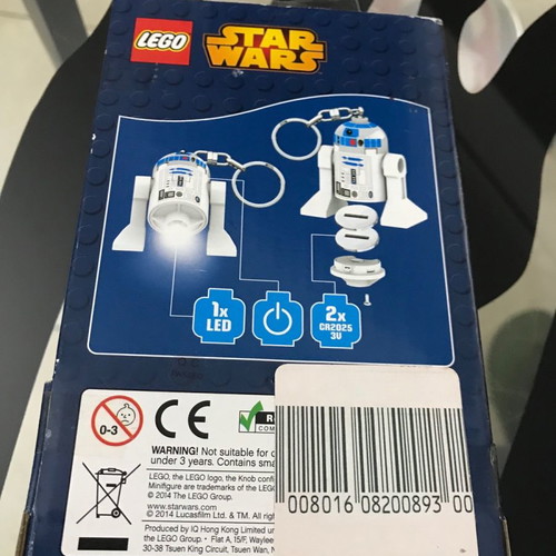 R2-D2 LED Lite Star Wars keyring used