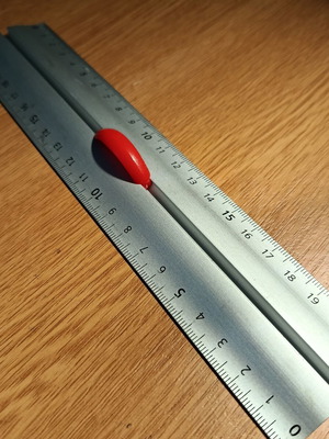 Maped Metal Double Ruler 20 Centimeters Like New, French Made