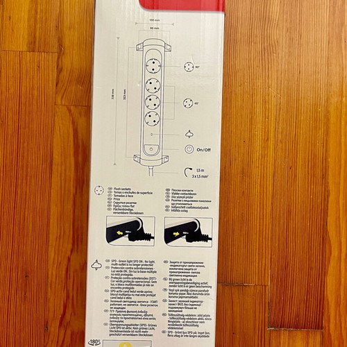 Legrand Premium power strip with ON/OFF switch and surge protection